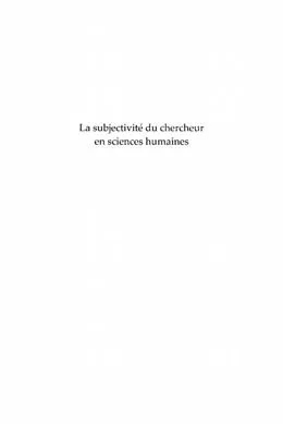 E-Book (pdf) Subjectivite chercheur sciences humaines von Martine Arino