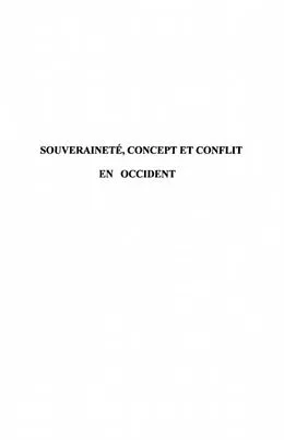 PDF Souverainete concept conflit en Occident von Ton