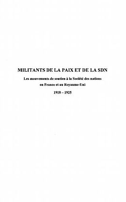 eBook (pdf) Militants de la paix et de laSDN de Christian Birebent
