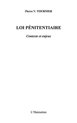 E-Book (pdf) Loi Penitentiaire von Pierre V. Tournier