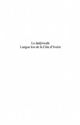E-Book (pdf) Dadjriwale-Langue kru de la Cote d'Ivoir von Keling Wei