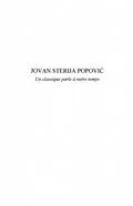 E-Book (pdf) Jovan Sterija Popovic-classique parle von Paul Sava Andjelkovic