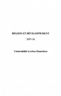 PDF Vulnerabilite et crises financiEres von Binh Nguyen Loc