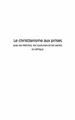 E-Book (pdf) Le christianisme aux prises avec les fet von Theodore Ouedraogo