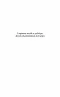 E-Book (pdf) Logement social et politique de non-discrimination en europe von Steven Bernas