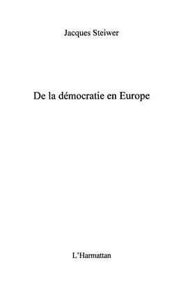 E-Book (pdf) De la democratie en europe von Jacques Steiwer