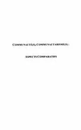 PDF Communaute(s), communautarisme(s): aspects comparatifs von Duysen