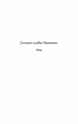 E-Book (pdf) J'entends souffler l'harmattan von Bruno Eble
