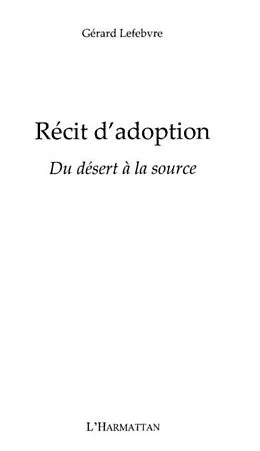E-Book (pdf) Recit d'adoption von Gerard Lefebvre