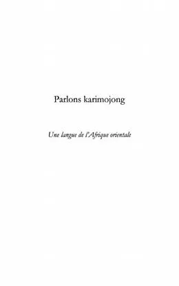 E-Book (pdf) Parlons karimojong - une langue de l'afr von Christian Bader