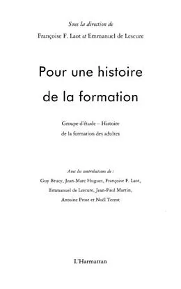 E-Book (pdf) Pour une histoire de la formation - gehf von Francois Emmanuel de Lescure