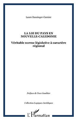 eBook (pdf) LA LOI DU PAYS EN NOUVELLE-CALEDONIE de 