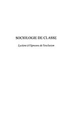 eBook (pdf) SOCIOLOGIE DE CLASSE de 