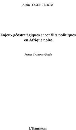 PDF Enjeux geostategiques et conflits politiques en afrique noir von Seidik Abba