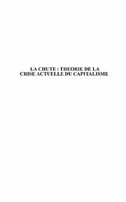 PDF La chute: theorie de la crise actuelle du capitalisme von Patrick Castex