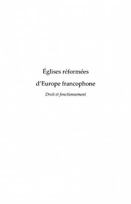 PDF Eglises reformees d'europe francophone - droit et fonctionne von Louis-Jose Lestocart