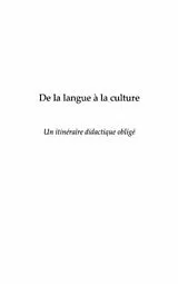 PDF De la langue A la culture - un itineraire didactique oblige von Jacques Queudet