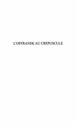 E-Book (pdf) OFFRANDE AU CREPUSCULE von Pierre Rabhi