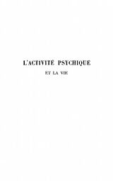 E-Book (pdf) L'Activite psychique et la vie von Wladi Michailowitsch Bechterew