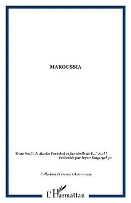 E-Book (pdf) Maroussia von Texte Inedit De Marko Vovtchok