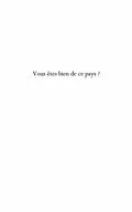 E-Book (pdf) Vous etes bien de ce pays ? von Ismail Xavier