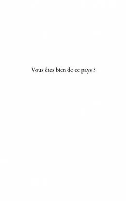 E-Book (pdf) Vous etes bien de ce pays ? von Ismail Xavier