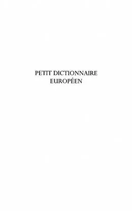 E-Book (pdf) Petit dictionnaire europeen von Paul Legoll