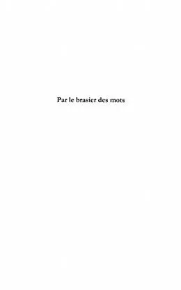 E-Book (pdf) Par le brasier des mots - sur la poesie de jad hatem von Xavier Garnotel