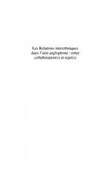 PDF Les relations interethniques dans l'aire anglophone entre co von Collectif