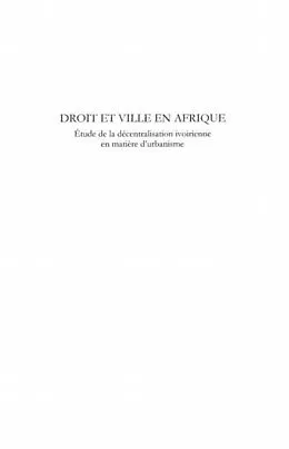 E-Book (pdf) Droit et ville en afrique - etude de la decentralisation ivo von Nadine Croguennec