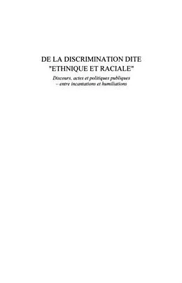 E-Book (pdf) De la discrimination dite &quote;ethnique et raciale&quote; - discours, von Ferry