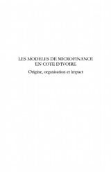 E-Book (pdf) Les modEles de microfinance en cOte d'ivoire - origine, orga von Carmen Alean Garabato