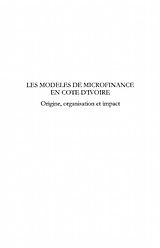 E-Book (pdf) Les modEles de microfinance en cOte d'ivoire - origine, orga von Carmen Alean Garabato