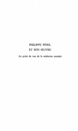 E-Book (pdf) PHILIPPE PINEL ET SON ?'UVRE von Semelaigne Rene