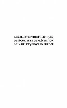 E-Book (pdf) L'evaluation des politiques de securite et de prevention de von Georges Mamoulia