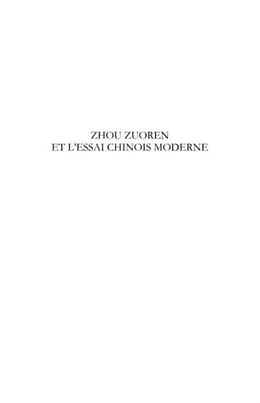 E-Book (pdf) Zhou Zuoren et l'essai chinoismoderne von Georges Be Duc