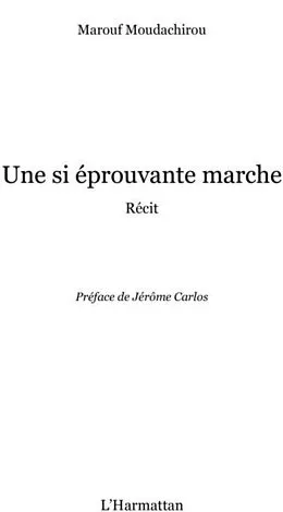 PDF Une si eprouvante marche von Marouf Moudachirou