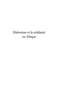 E-Book (pdf) Habermas et la solidarite en Afrique von Gilbert Boillot