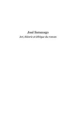 E-Book (pdf) Jose saramago - art, theorie et ethique du roman von Jacques Guigou