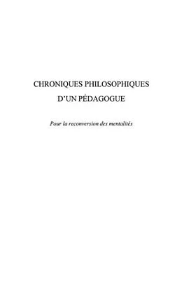 E-Book (pdf) Chroniques philosophiques d'unpedagogue von Aaron Serge Mba Ela Li