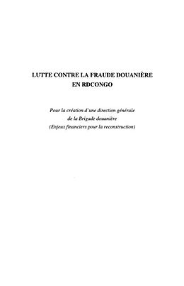 E-Book (pdf) Lutte contre la fraude douaniEre en rd congo von Afoto Jean Elenga