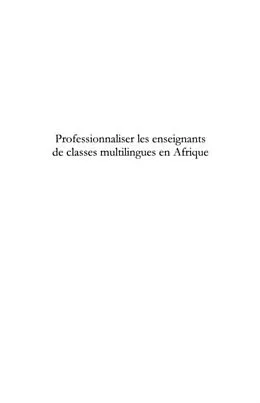 E-Book (pdf) Professionnaliser les enseignants de classes multilingues en von Michel Bellin
