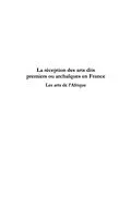 E-Book (pdf) La reception des arts dits premiers ou archaIques en france von Nadine Martinez