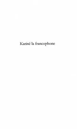 E-Book (pdf) KARINE LA FRANCOPHONE von Badonnel Jean-Pierre
