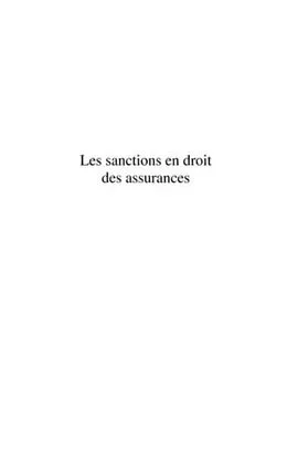 E-Book (pdf) Les sanctions en droit des assurances von Jean-Claude Ponge