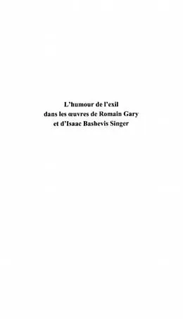 E-Book (pdf) Humour de l'exil dans les oeuvres de rom von Pepin Jean-Francois