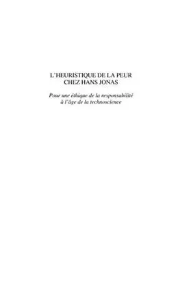 E-Book (pdf) L'Heuristique de la peur chez Hans Jonas von Serge-Christian Mboudou