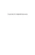 PDF Valeurs et correspondance von Alain Tassel
