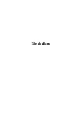 E-Book (pdf) Dits de divan - notions de psychanalyse illustrees d'extrait von Valerie Blanco