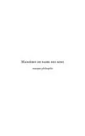 E-Book (pdf) Manieres de faire des sons von Antonia Soulez